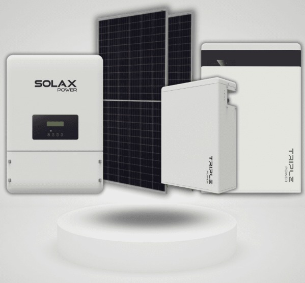 Pack Solar Hibrido trifasico 10kw  inversores, paneles, baterias de litio, estructura aluminio, protecciones de AC+DC, cable AC y DC inversor.