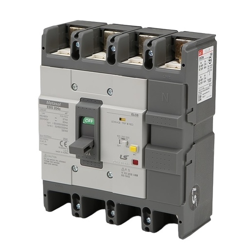 [184365] INTERRUPTOR DIFERENCIAL C. MOLDEADA EBS 204C-250A   4x 250A   TERMOMAG. FIJO - DIFERENCIAL AJUST. 100/200/500mA