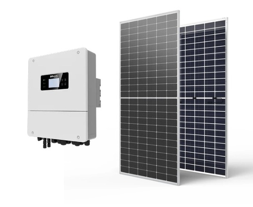 [204544] Pack Solar hibrido monofasico 5KW paneles con devolucion de energia a la red y bateria de litio (genera anualmente ~ 8000KWh) con wifi + protección + estructura para techo inclinado + cables de DC y AC