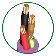 [FC 0340] CABLE SUBT COBRE  3X 4MM2  0,6/1KV - 70ºC  CLASE 5 - AISLACION PVC - IDENT. MARRON-CELESTE-VERDE/AMARILLO - CUBIERTA PVC VIOLETA