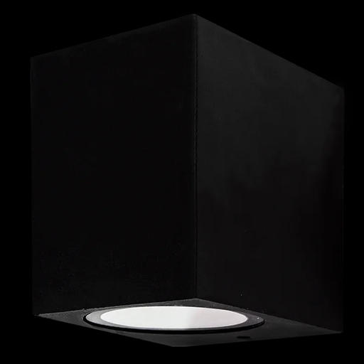 [113391] LUMINARIA UNIDIRECCIONAL CON FRENTE RECTO P/GU10 IP44 NEGRO