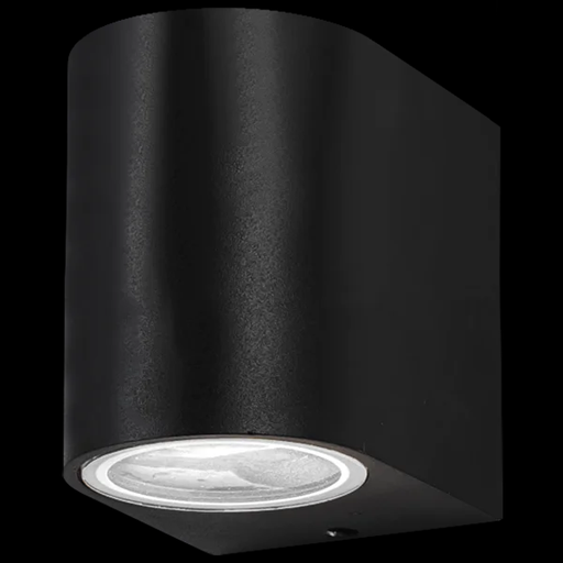 [113396] LUMINARIA UNIDIRECCIONAL CON FRENTE CURVO P/GU10 IP44 NEGRO