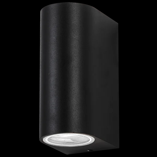 [113398] LUMINARIA BIDIRECCIONAL CON FRENTE CURVO P/2 GU10 IP44 NEGRO