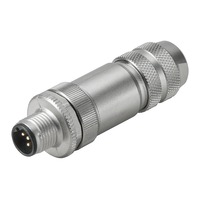 [SAISGS-M-5A-6/8-M12] CONECTOR M12 MACHO RECTO 5 POLOS  CODIF. A  METALICO IP67   SAISGSM5A68M12  1784740000